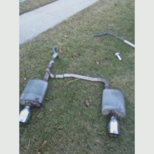 This is what the old exhaust looks like
