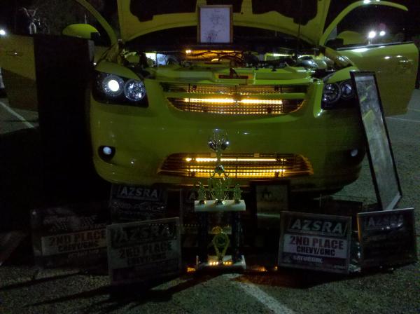 Car Show AZSRA...Got 3rd Place That Nite...10 Trophies For My Cobalt..Im A Member Of Lyvv Racing Car Club AZ Chapter