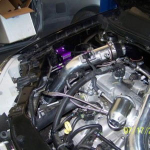 Intake and charge piping