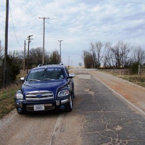 Shagy on the 9 foot sidewalk section of RT 66