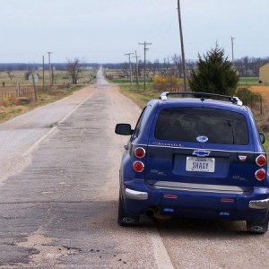 Shagy on the 9 foot sidewalk section of RT 66