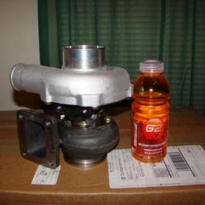 t-60-1 hi flow turbo w/ ceramic ball bearings and a 3 stage compressor.