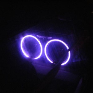 speaker neon threw the tinted windows