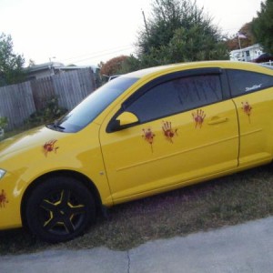 Decorated my car for trick or treating.