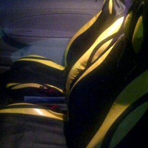My new seats. Took seat belt assist off to put the covers on. looks pretty good...