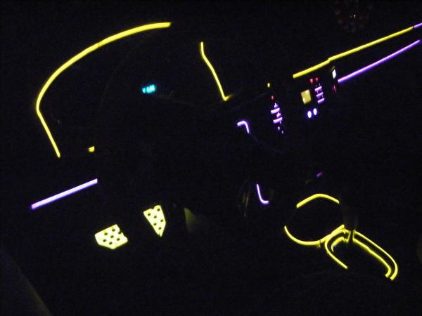 Interior neon, lovin' the light up pedals. :)