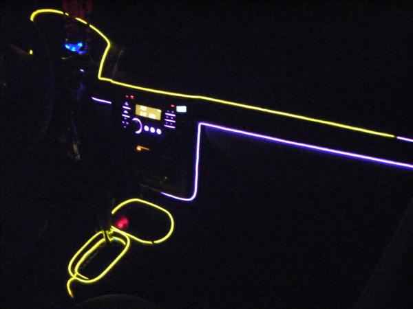 Interior neon with matching Radio